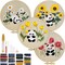 4 Sets Embroidery Kit for Adult, Panda Embroidery Practice Kits for Beginners Include Embroidery Cloth Hoops Threads for Craft Lover Hand Stitch with Embroidery Skill Techniques